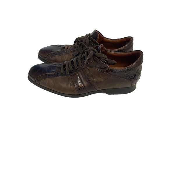 Stefano Castelli Men's Oxford‎ Shoes Size 40 US 9 1/2 Brown - Picture 1 of 10